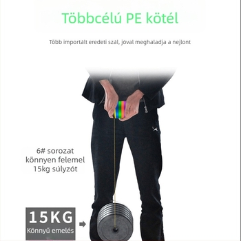 Pleten PE horgászvonal, fő vonal 9 szál, csali vonal 8 szál, ultranagy húzóerő