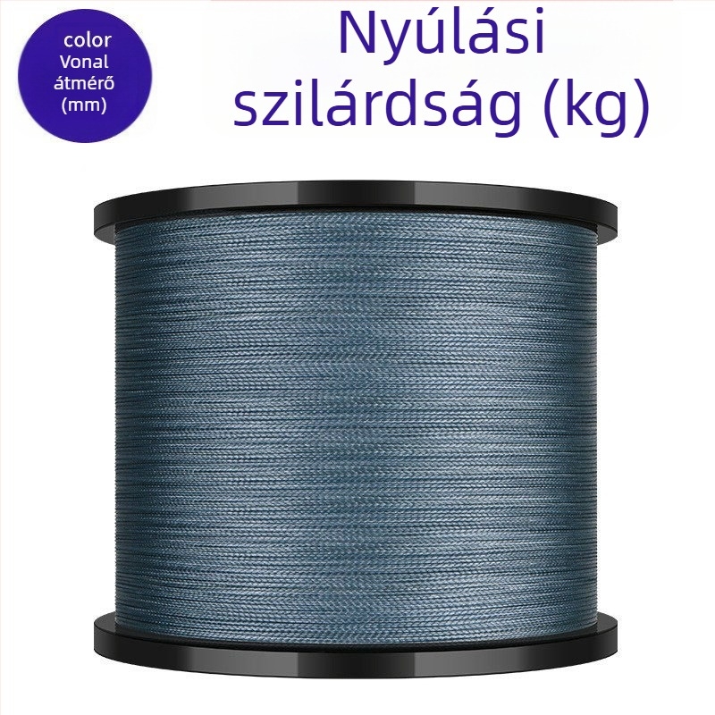 Pleten PE horgászvonal, fő vonal 9 szál, csali vonal 8 szál, ultranagy húzóerő