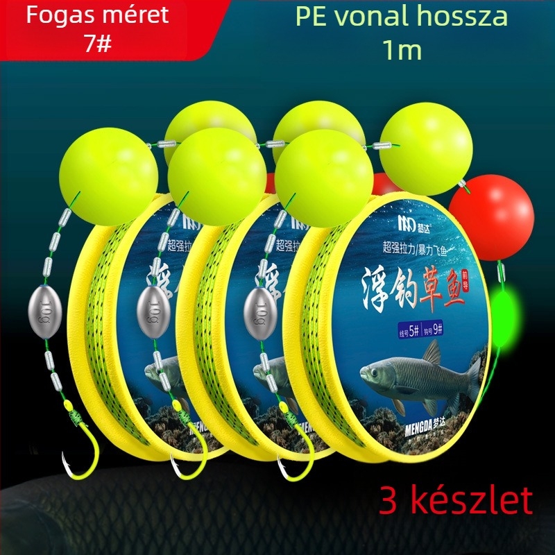 Úszós horgászathoz készült zsinórkészlet - PE zsinór, alsó vonal