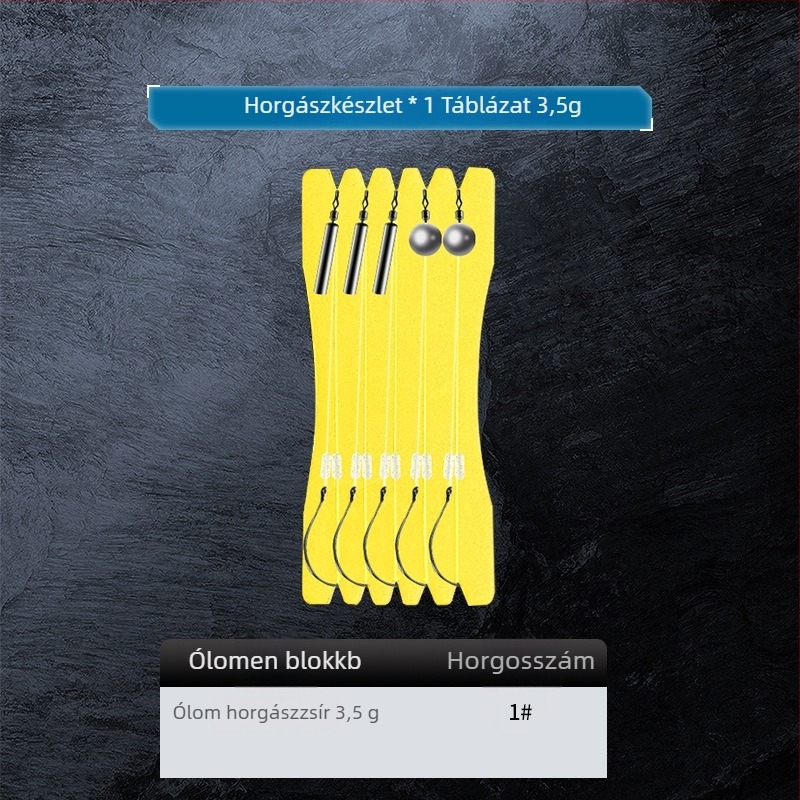 Jigging horgászkészlet: jigging vonal, ólom súly, horog, Texas rig vonal