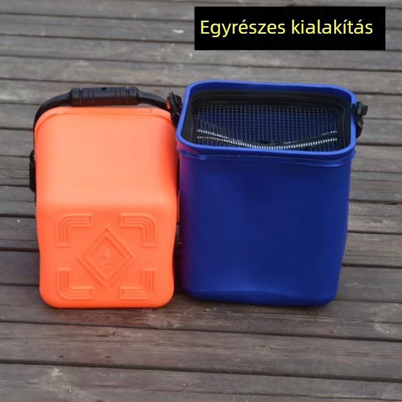 Élő halak számára tervezett halas vödör, összecsukható, teherbíró, EVA, integrált öntés