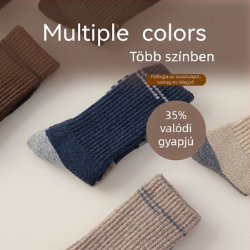 Férfi Merinó gyapjú sízokni – magas cső, varrat nélküli kivitel, gyorsan száradó, csúszásmentes, dörzsölés elleni, 30–50% Merinó tartalom, 96 tűs kötés, őszi-téli síeléshez