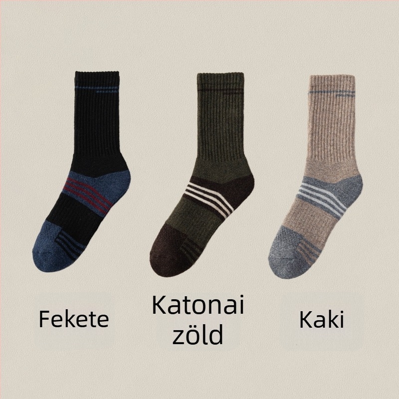 Férfi Merinó gyapjú sízokni – magas cső, varrat nélküli kivitel, gyorsan száradó, csúszásmentes, dörzsölés elleni, 30–50% Merinó tartalom, 96 tűs kötés, őszi-téli síeléshez