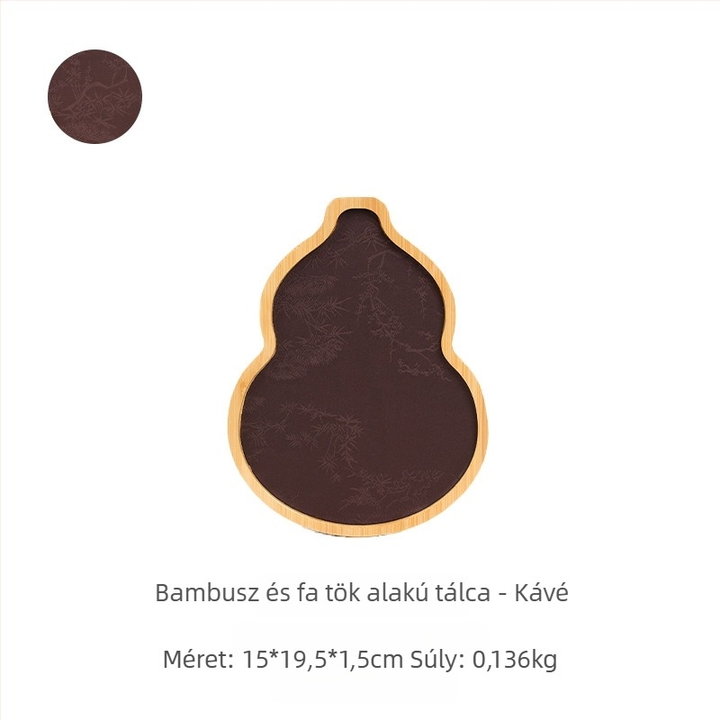Új kínai stílusú bambusz ékszeres tálca, tök alakú, kiállításra és tárolásra karkötőknek