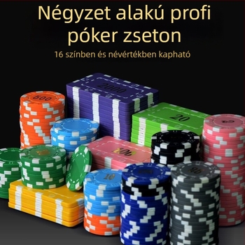 Téglalap alakú, vastag kártyák nominális értékkel mahjong- és pókertermekhez, zsetonok és Texas Hold'em tokenek