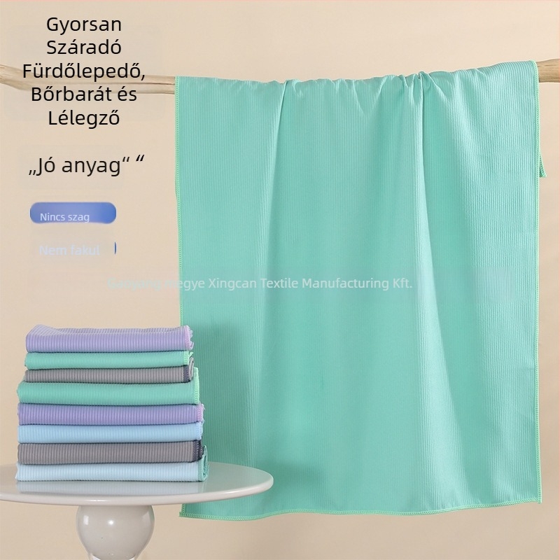 Gyorsan száradó mikroszálas strand- és fürdőlepedő, négy évszakos univerzális, 200–300 GSM, 150D fonal, kétoldalas velúr