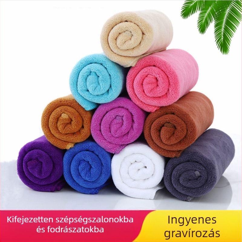Mikroszálas törölköző szépészeti szalonok és fodrászüzletek számára, 35×75 cm, vastagodott, rendkívül nedvszívó, testreszabható