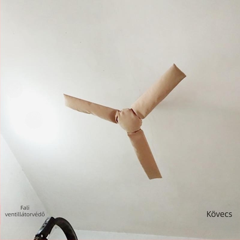 Porvédő huzat háromlapátos mennyezeti ventilátorhoz, nyomtatott textil mintával, teljes fedés, foltálló védelem