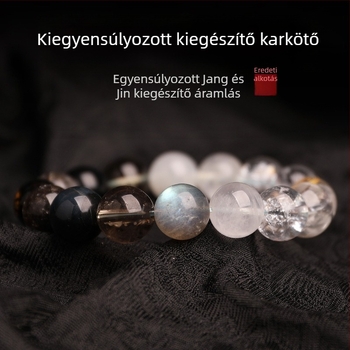 Öt elemes kristály karkötő — uniszex, csiszolt természetes kristálykövek, Spring 2025, Sincerity Stone