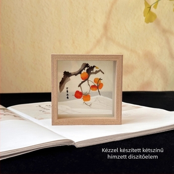Su hímzéses textile dekoráció asztali dísz, kínai stílusú ajándékdoboz, eredet Kína