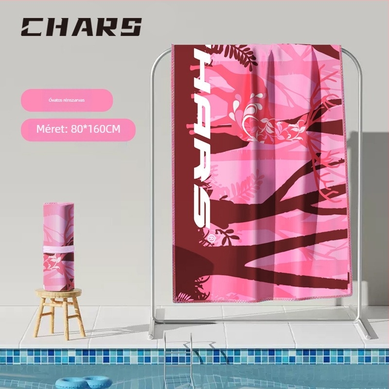 Mikroszálas fürdő/strand törölköző, gyorsan száradó, viselhető poncsó stílusú, 200–300 g