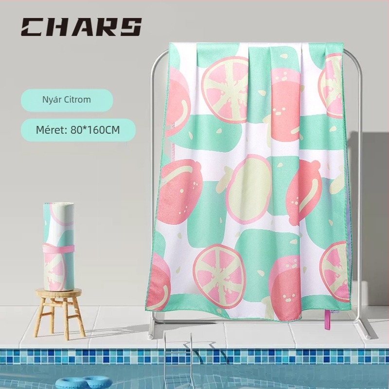 Mikroszálas fürdő/strand törölköző, gyorsan száradó, viselhető poncsó stílusú, 200–300 g