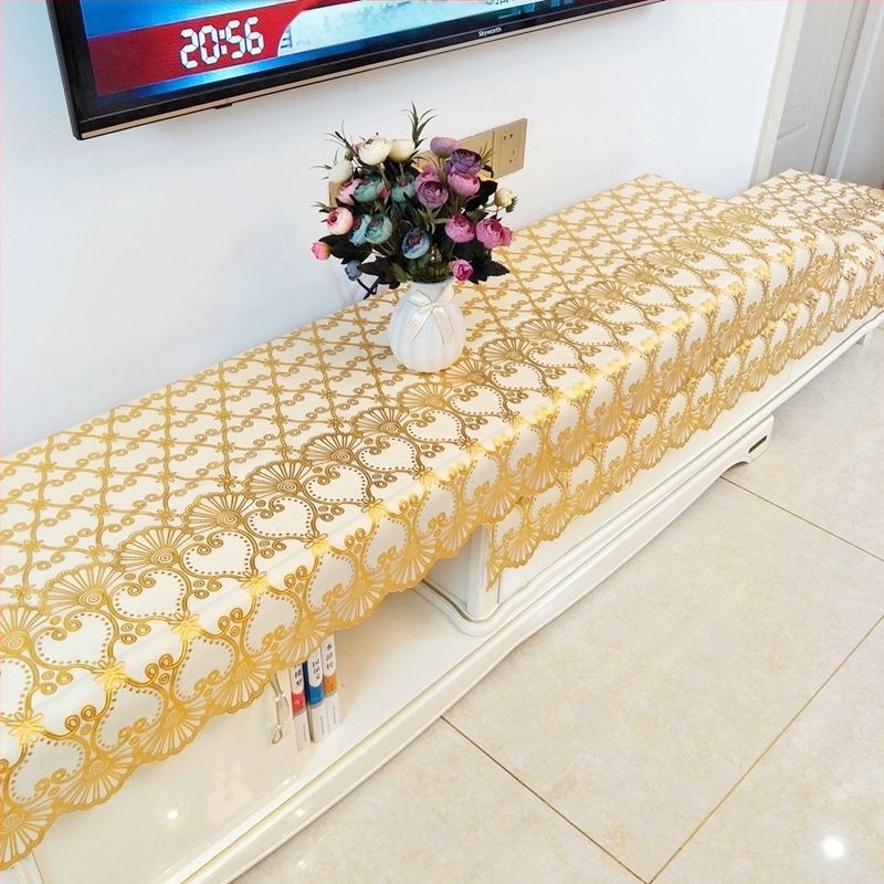 Asztalterítő, vízálló és olajálló, téglalap alakú, modern minimalista stílus, minták: szív, geometriai és virágos