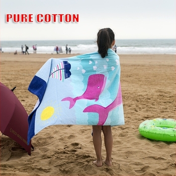 Beeyier Pamut fürdő- és strandtörölköző - Vastagított rajzfigura, Reaktív nyomtatás, Cut Velvet textúra, 500 g+, 32 szál