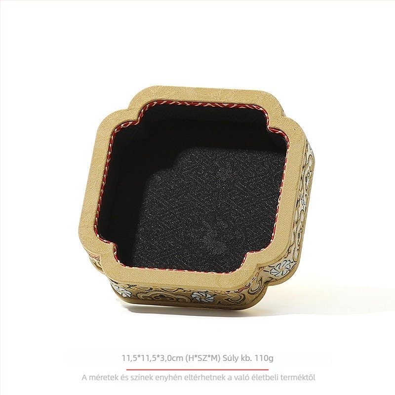 Egyoldalas tömörfa ékszer-tároló tálca, retro/ősi stílusú kiállításhoz, összefűzési kivitel, Shenzhen eredetű