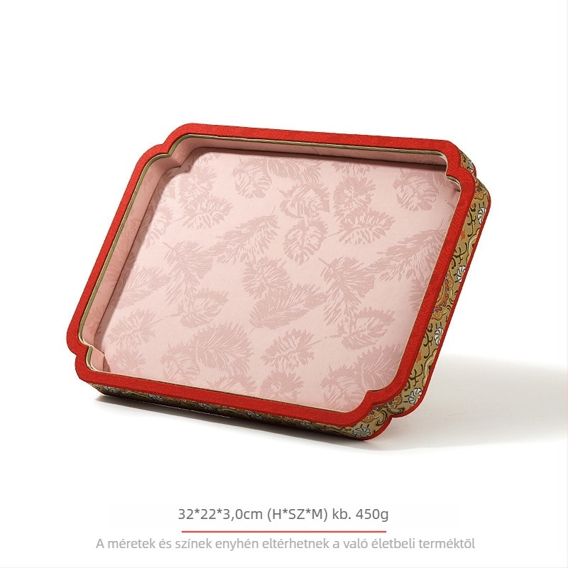 Egyoldalas tömörfa ékszer-tároló tálca, retro/ősi stílusú kiállításhoz, összefűzési kivitel, Shenzhen eredetű