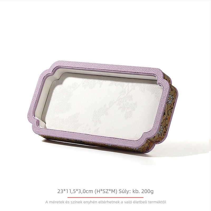 Egyoldalas tömörfa ékszer-tároló tálca, retro/ősi stílusú kiállításhoz, összefűzési kivitel, Shenzhen eredetű