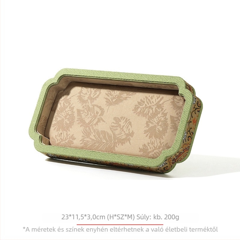 Egyoldalas tömörfa ékszer-tároló tálca, retro/ősi stílusú kiállításhoz, összefűzési kivitel, Shenzhen eredetű