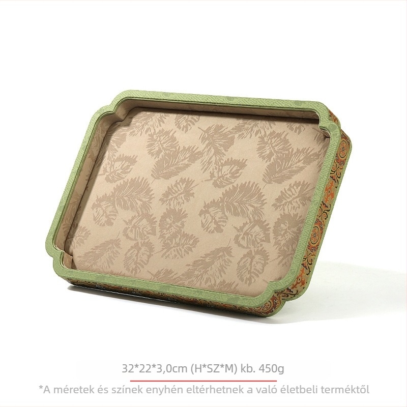 Egyoldalas tömörfa ékszer-tároló tálca, retro/ősi stílusú kiállításhoz, összefűzési kivitel, Shenzhen eredetű