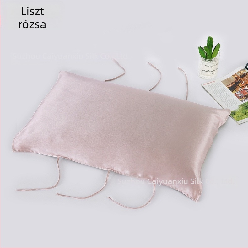 Mulberry selyem párnahuzat törölköző, 30 Momme, zsinórrel, 100% selyem, hajápolás, kényelmes alvás