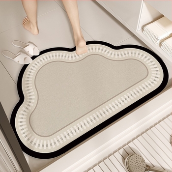 Diatomita agyagból készített fürdőszobai szőnyeg, modern minimalista stílus, mosható