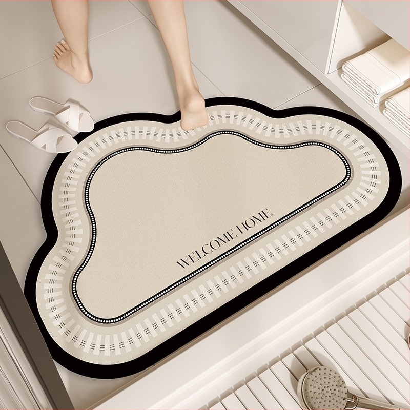 Diatomita agyagból készített fürdőszobai szőnyeg, modern minimalista stílus, mosható