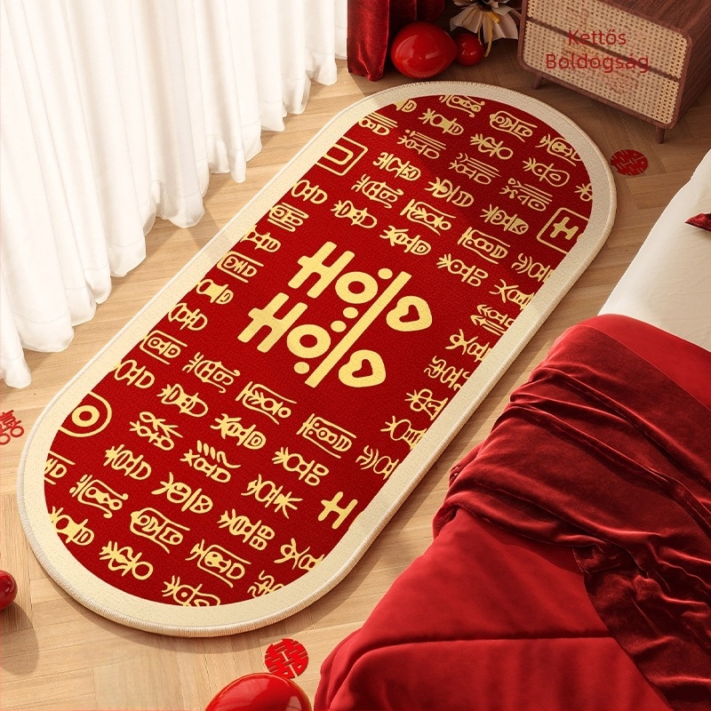 Geometriai mintázatú poliészter szőnyeg nappalira és hálószobába, nyomtatott felület, kézzel mosható