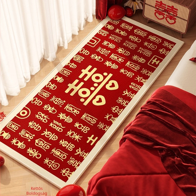 Geometriai mintázatú poliészter szőnyeg nappalira és hálószobába, nyomtatott felület, kézzel mosható