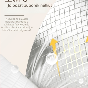 Önkialakítható falikép bútorfelújításhoz — bőrhatású film, vízálló, 2 darabos készlet, mintázat 69850, nappali, tükrös stílus