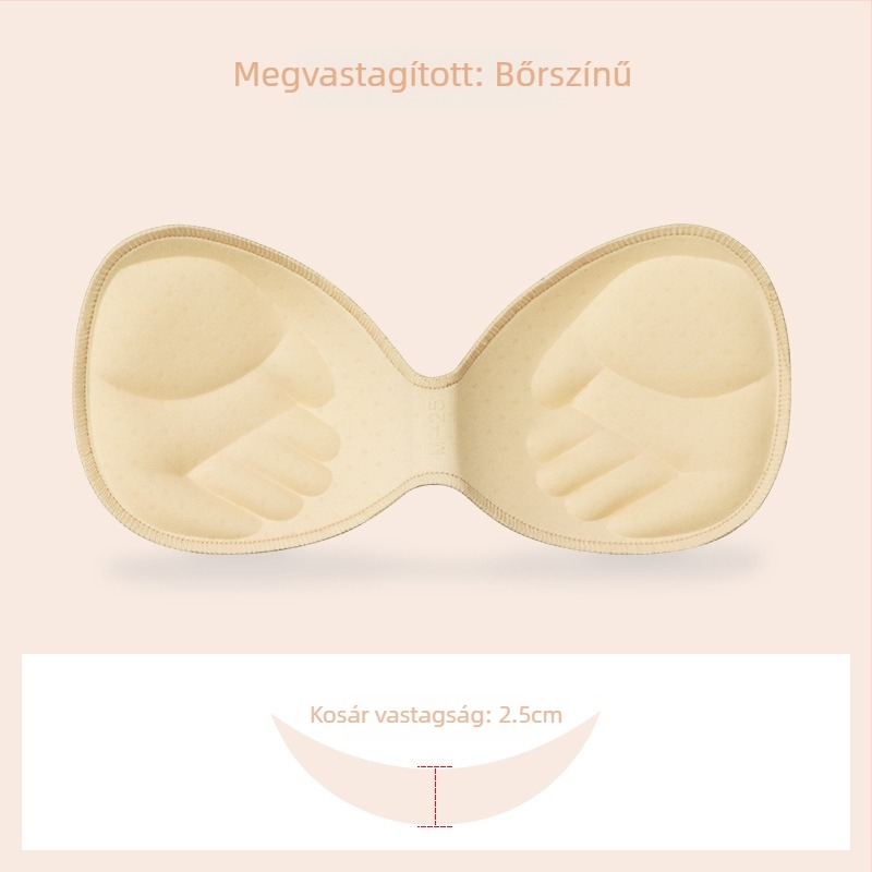 Szivacsból készült egybenyomott mellkasbetét sportmelltartóhoz — varrat nélküli, vastag, lélegző, hangsúlyozza a dekoltázst