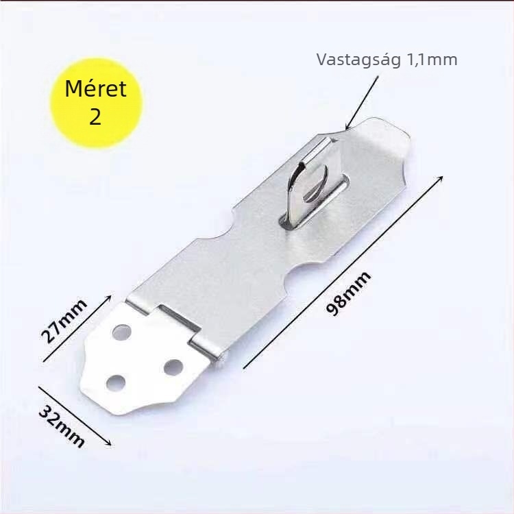 Pin-típusú ajtózár rozsdamentes acélból, zárlemez, felületre szerelt, modern minimalist stílus