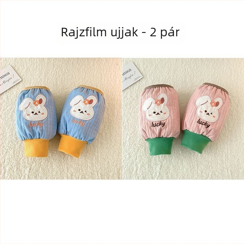 Gyerekeknek szóló velúr ujjvédők, egyszínű, meleg, uniszex, 3–8 évesek, tavaszi használatra