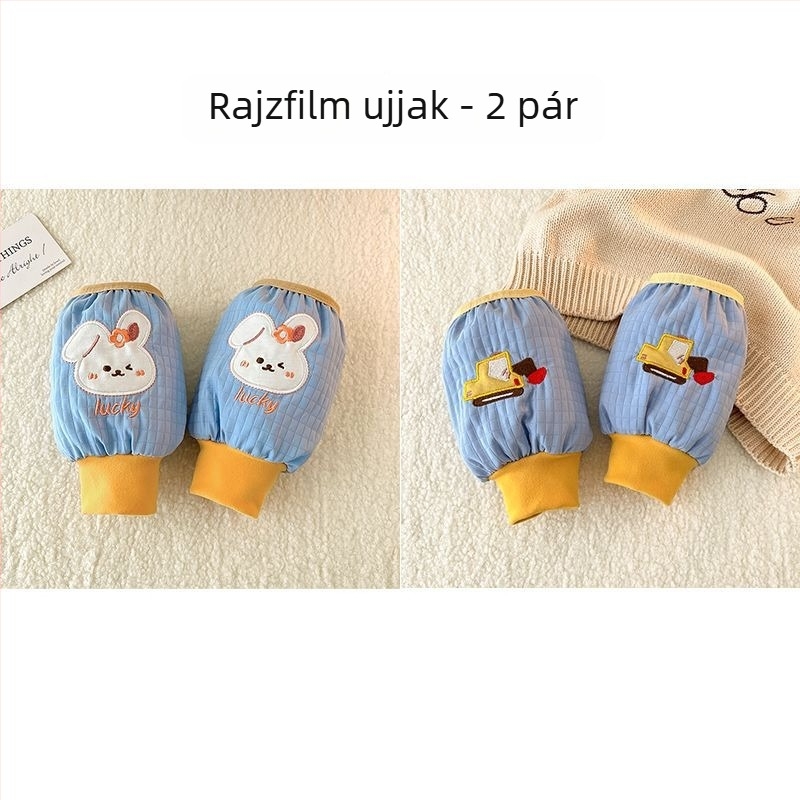 Gyerekeknek szóló velúr ujjvédők, egyszínű, meleg, uniszex, 3–8 évesek, tavaszi használatra