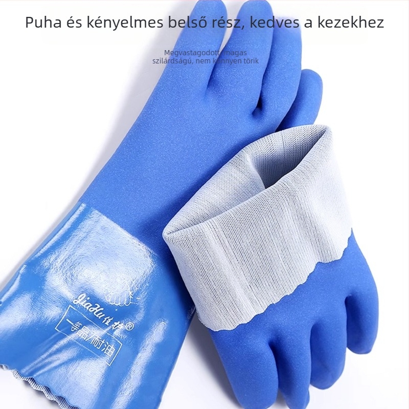 Jiahu olajálló ipari munkakesztyűk, tömeg 188 g, olajálló védelem