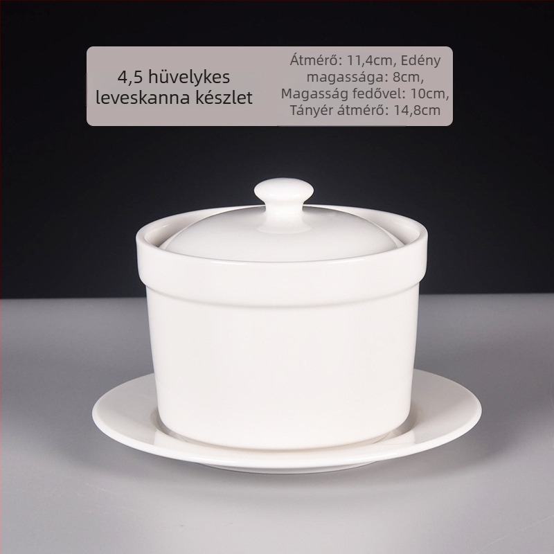 Porcelán tál, modern minimalista stílus, mikrohullámú sütőben használható, aláglazúros felület, testreszabás elérhető