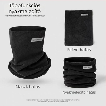 Téli meleg nyakmelegítő sál fleece-betéttel és vastag dizájnnal, szélálló, uniszex, kerékpározáshoz és síeléshez (fleece-betéttel, vastag dizájn, szélálló, kerékpározáshoz és síeléshez)