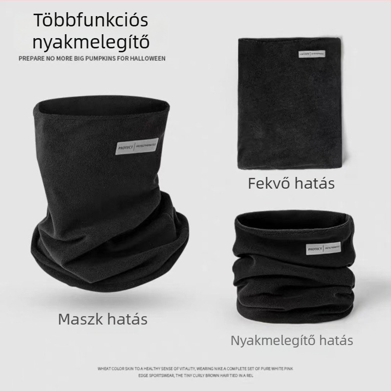 Téli meleg nyakmelegítő sál fleece-betéttel és vastag dizájnnal, szélálló, uniszex, kerékpározáshoz és síeléshez (fleece-betéttel, vastag dizájn, szélálló, kerékpározáshoz és síeléshez)
