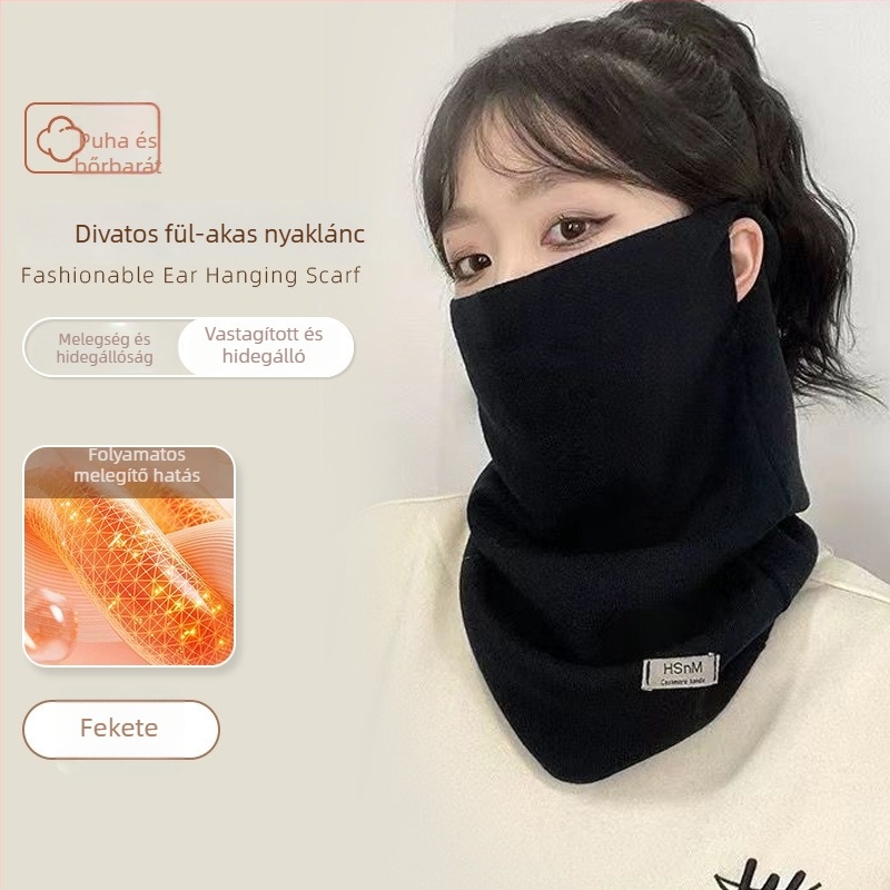 Téli meleg nyakmelegítő sál fleece-betéttel és vastag dizájnnal, szélálló, uniszex, kerékpározáshoz és síeléshez (fleece-betéttel, vastag dizájn, szélálló, kerékpározáshoz és síeléshez)