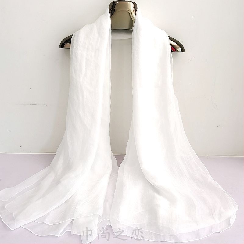 Női chiffon sál, krepp szövés, poliészter anyag, modern iroda stílus, mindenhez passzoló