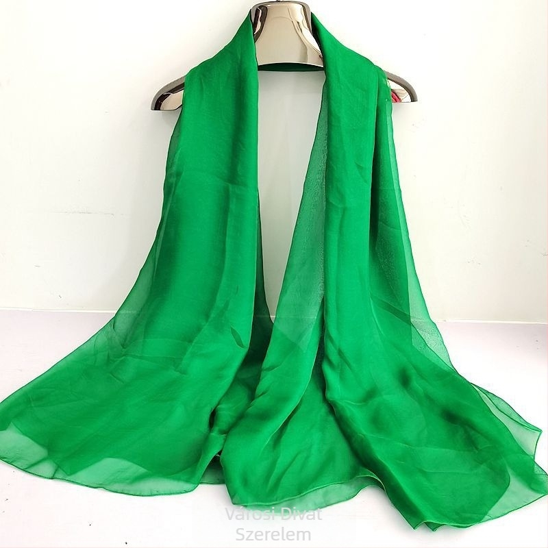 Női chiffon sál, krepp szövés, poliészter anyag, modern iroda stílus, mindenhez passzoló