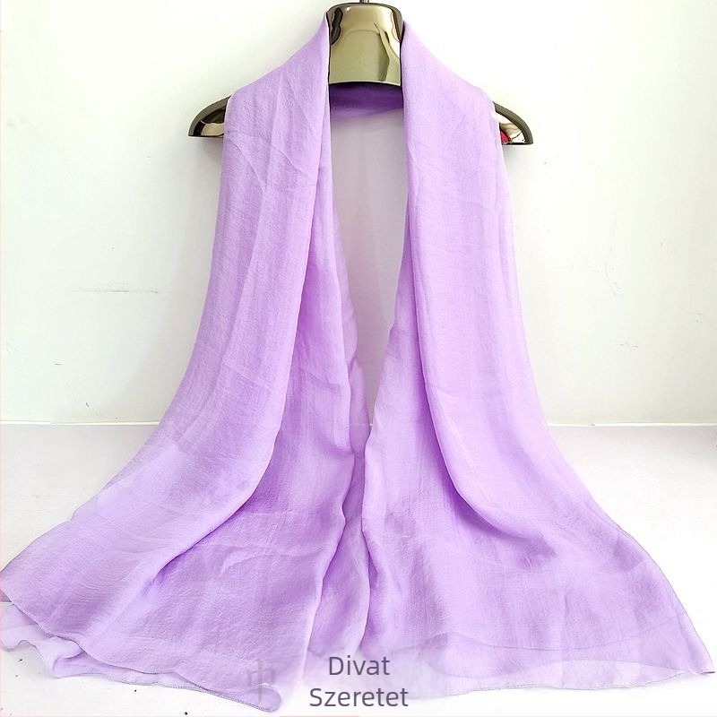 Női chiffon sál, krepp szövés, poliészter anyag, modern iroda stílus, mindenhez passzoló