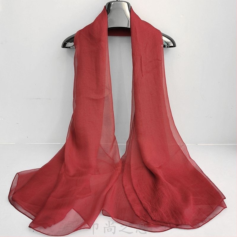 Női chiffon sál, krepp szövés, poliészter anyag, modern iroda stílus, mindenhez passzoló
