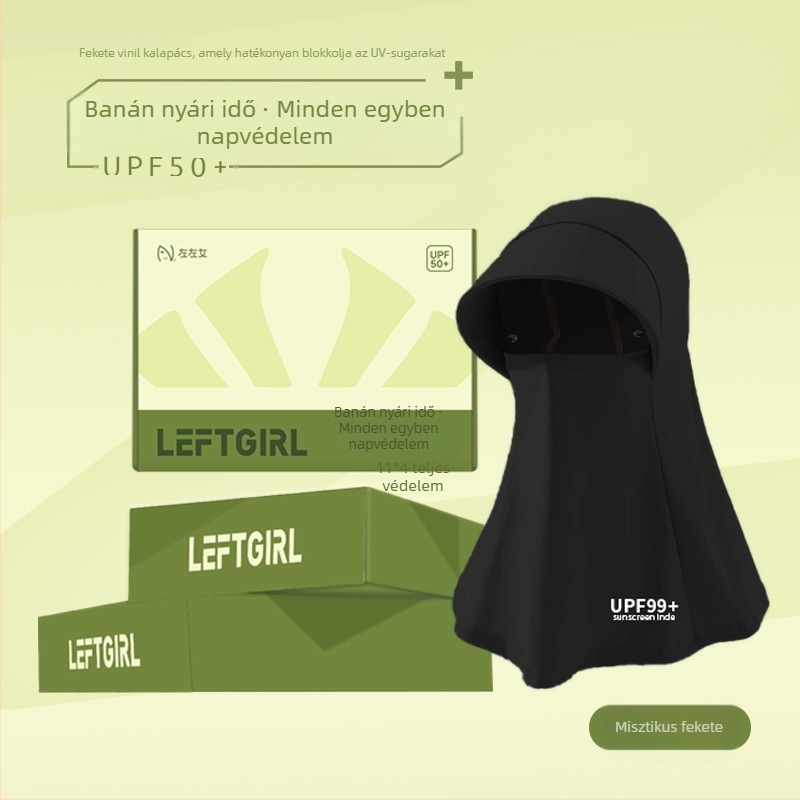 Left Left Női Nyári Arcmaszk, Lélegző, UV-védelem, Teljes Arc Fedés, Könnyű, Porálló