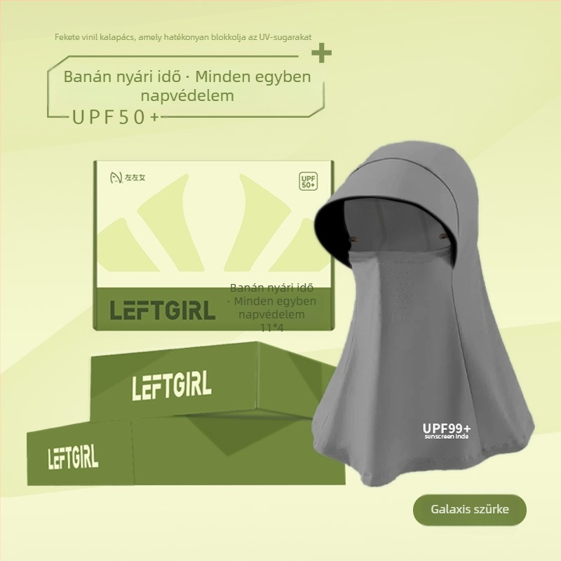 Left Left Női Nyári Arcmaszk, Lélegző, UV-védelem, Teljes Arc Fedés, Könnyű, Porálló