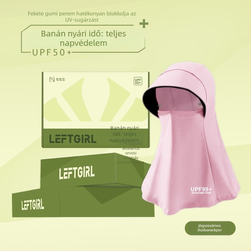 Left Left Női Nyári Arcmaszk, Lélegző, UV-védelem, Teljes Arc Fedés, Könnyű, Porálló