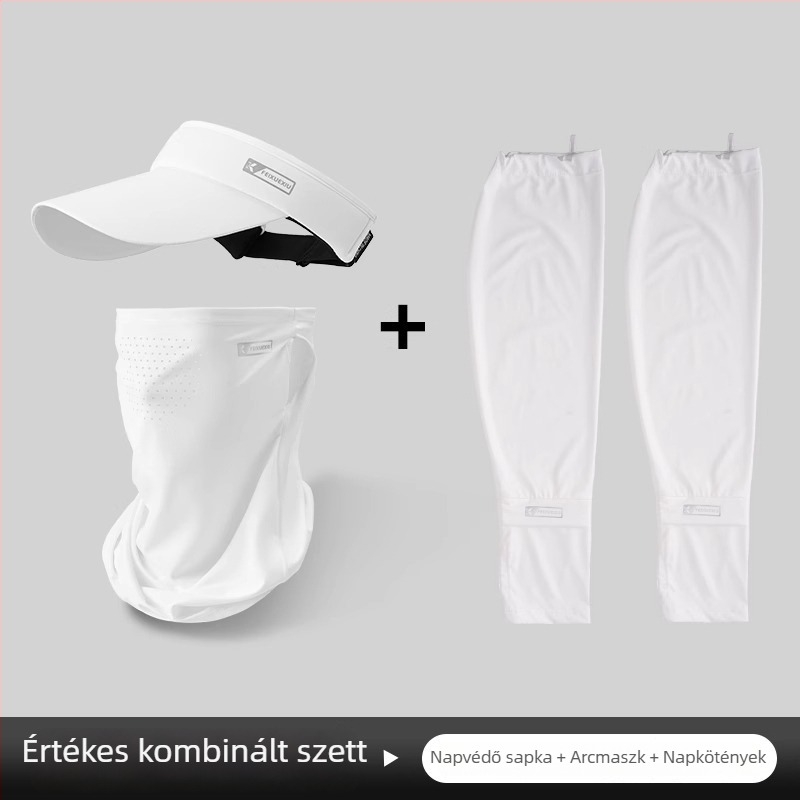 UV-védő maszkos napsapka kültéri sportokhoz, légáteresztő nylon Ice Silk nyakvédő, kerékpározáshoz és horgászathoz