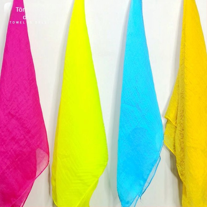 70x70 cm egyszínű chiffon négyszögletes kendő, rózsaszín, koreai stílus