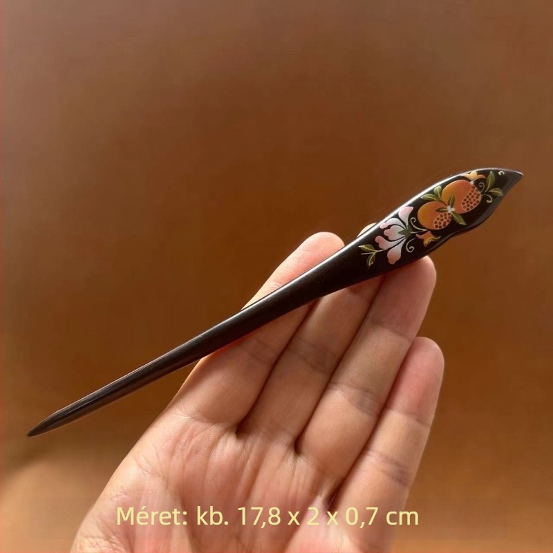 Hajtű ebonfa, minimalist stílus, virágos lakkozott díszítés, Dongyang, 2024 nyár