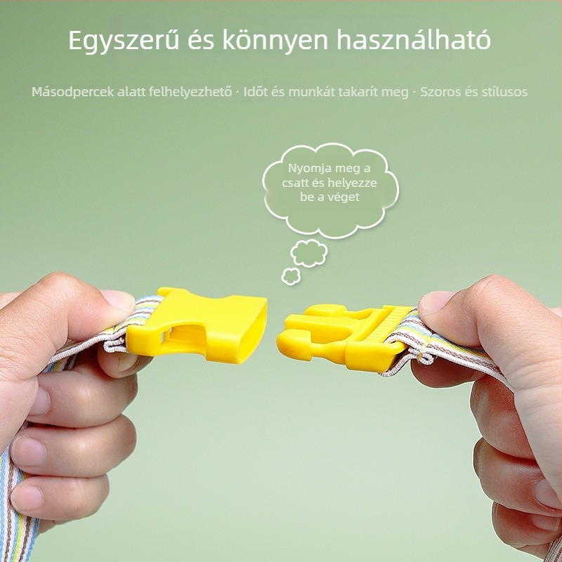 Uniszex elasztikus szövött öv állítható csattal és elasztikus derékszíj