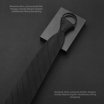 Nyakkendőcsipesz - kötés nélküli stílus, csíkos mintázat, gallér virág motívummal, férfiaknak